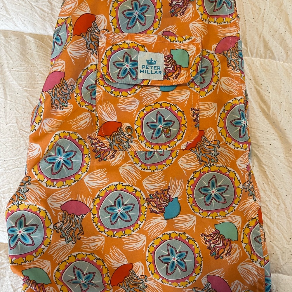 Peter Millar swim trunks for men